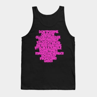 Unleash the Message: Grandmaster Flash Tribute Design with Wildstyle Block Letters Tank Top